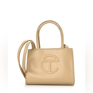 Telfar Vegan Leather Small Shopping Bag Cream